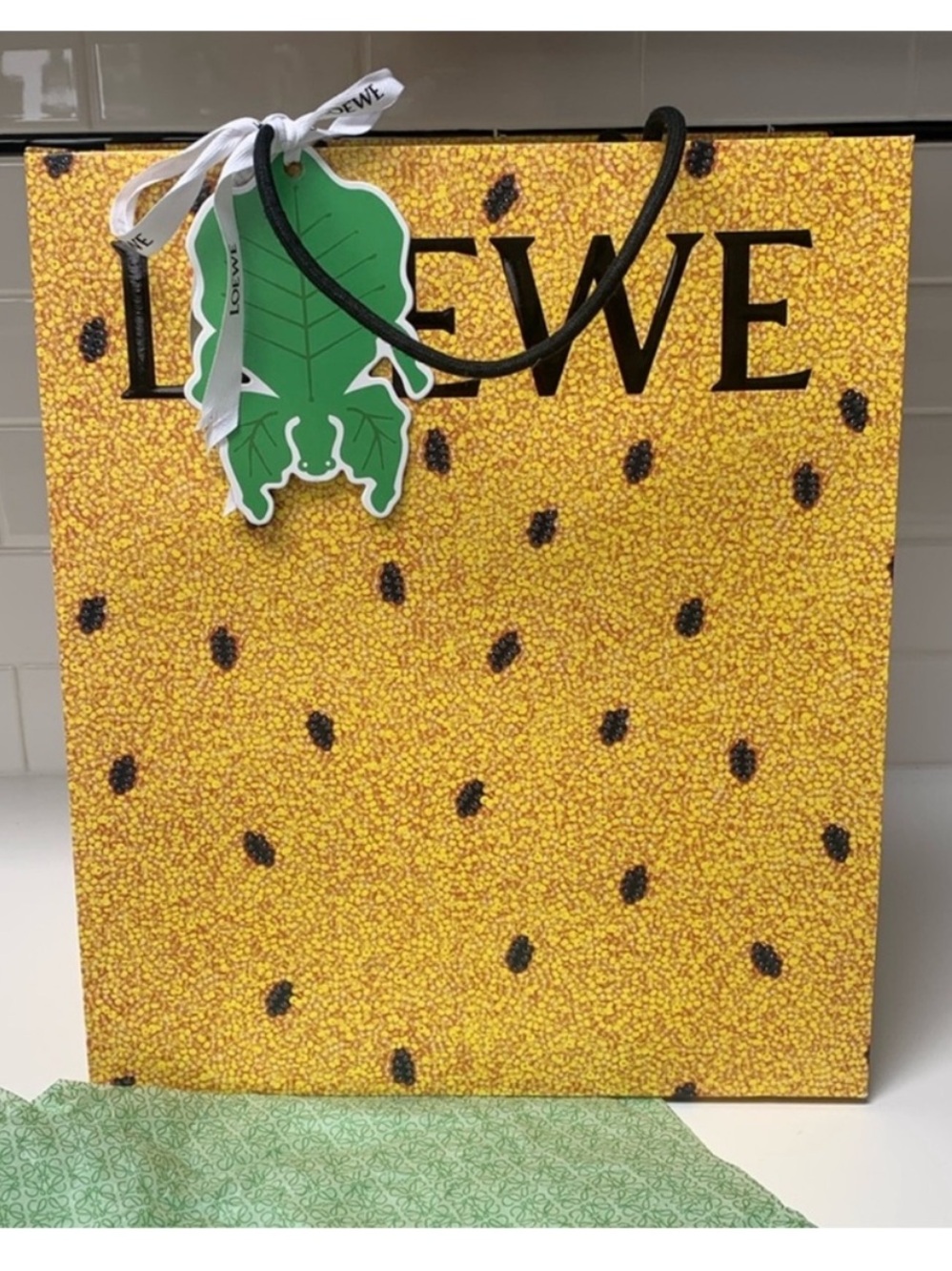 Loewe Yellow Black Spot Print Shopping Bag Gift Bag Tissue
Ribbon Gift Card